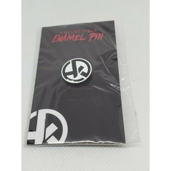 "Huntakiller" Collectible Black & White Round Enamel Lapel Pin – Classic Design - Picture 1 of 12